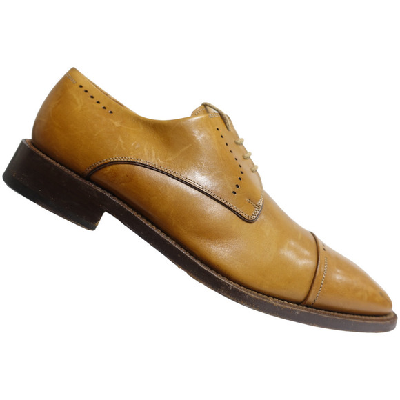 FRATELLI BORGIOLI Men Dress Shoes Cap-Toe Brown Leather Italy 11M,US/10.5UK/45E main image 10